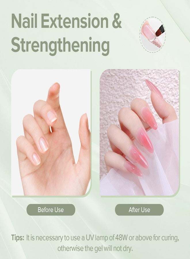 CANNI Builder Gel For Nails – 1 Fl Oz Soft Pink Hard Gel for Nail Extension & Strengthening, Jelly gel Polish for DIY Holiday Nail Art - Image 3